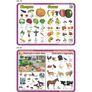 Educational play mat Visual System Podkładka edu. 003 – vegetables, fruits, animals (Visual System)