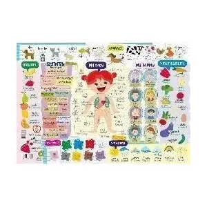 Desk mat HENRY 'Angielski dla maluchów' – educational children's desk pad, printed learning surface
