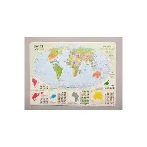Desk Mat Zachem - World Political Map (Mapa Polityczna Świata) – table protector and map surface