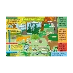Desk mat HENRY – podkładka na biurko with forest and meadow layers design