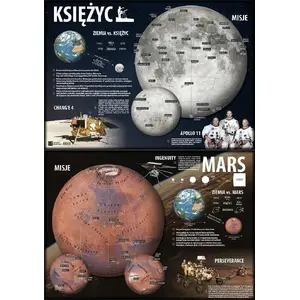 Desk Mat ART MAP Podkładka — Moon/Mars design, model 472450