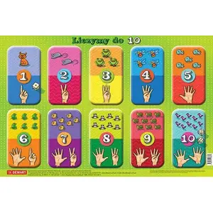 Desk mat Demart 'Liczymy do 10' — educational children's counting placemat (illustrated numbers 1–10)