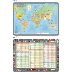 Educational world countries map mat Visual System Podkładka edu. 061