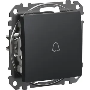 Schneider Electric Sedna dekoratīva durvju zvana poga, melns antracīts (SDD114131)