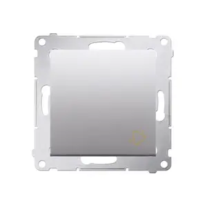 Кнопочный выключатель Kontakt-Simon DD1.01/43, пластик, серебристый, 250 В AC, 10 А, 75×41 мм