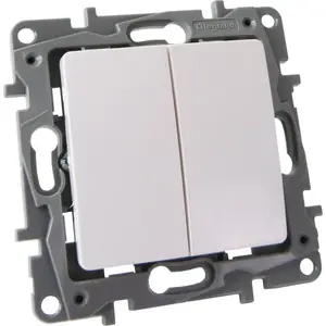 Legrand switch double candle 10A NILOE eco 764505 — double rocker switch 10 A