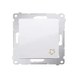 Pushbutton switch Kontakt-Simon DD1A.01/11, white plastic, 250 V AC, 16 A, 75×41 mm