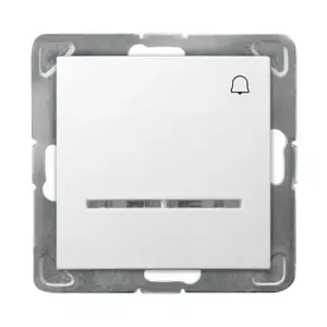 Настенный выключатель Ospel ŁP-6YS/m/00 белый, 250 В AC, 10 А, IP20, 71×71×40 мм