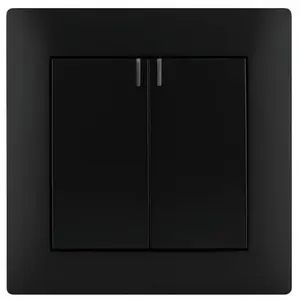 Double switch with backlight VCX WESA LC 04C Black