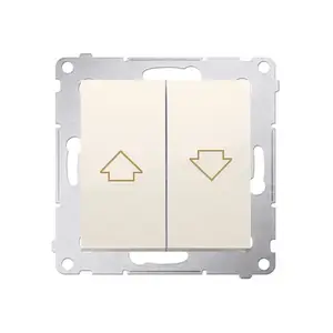 Pushbutton switch Kontakt-Simon DZP1.01/41 — plastic housing, white, 250 V AC, 10 A, 75×45 mm
