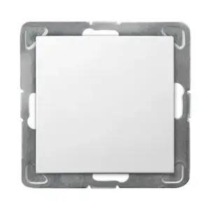 Wall switch Ospel ŁP-1Y/m/00 — white, IP20, 250 V AC, 16 A, 71×71×40 mm