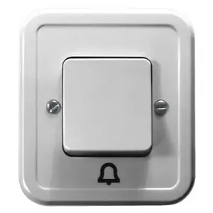 Electrical switch Ospel ŁW-6P/00 — 6 A, 250 V, IP20, white, 64×24×71.5 mm