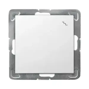 Wall switch Ospel ŁP-3Y/m/00 White — 16 A, 250 V, IP20, 71×71×40 mm