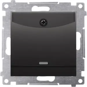Switch module Kontakt-Simon Simon 54 hotel switch with backlight DWH1.01/49 black matte for S54 PREMIUM frames