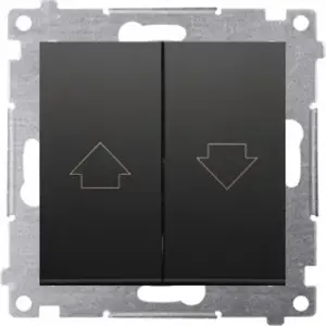 Kontakt-Simon 54 Модуль кнопки для рольставней DZP1A.01/49 16AX 250V винтовые клеммы чёрный матовый