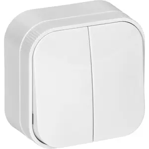 Wall switch ORNO OR-OE-7201/W — ToDo candle-holder style, No/Term (N/T), IP20, white