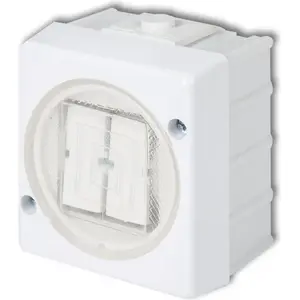 Hermetic Candle-Style Switch Karlik SENIOR WHS-2 white — sealed single-pole switch