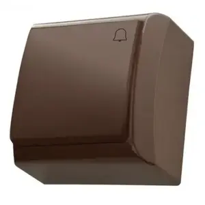 Electrical switch Ospel ŁN-6B/24, brown, 10 A, 250 V AC, IP20, 60×60×37 mm