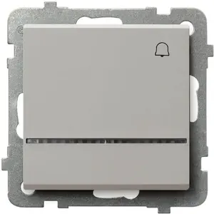 Wall switch Ospel Sonata bell-style with blue backlight 250 V 10 AX IP20, kaszmir finish