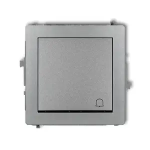 Кнопочный выключатель Karlik 7DWP-4, серебристый, AC 250 В, 10 A, IP20/IP44