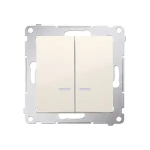 Electrical switch Kontakt‑Simon DW5BL.01/41 White, plastic housing, IP20/IP44, 250 V AC, 10 A, 75×41 mm