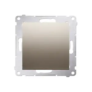 Electrical switch Kontakt-Simon DW1.01/44, plastic housing, gold, 250 V AC, 10 A, IP20/IP44, 75×41 mm