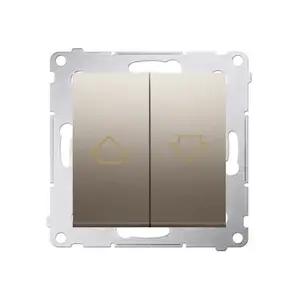 Pushbutton switch Kontakt-Simon DZP1.01/44 — plastic housing, gold, 250 V AC, 10 A, 75×45 mm