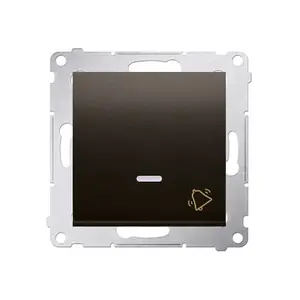 Pushbutton switch Kontakt-Simon DD1L.01/46 — Bronze, 250 V AC, 10 A, plastic housing, 75×41 mm