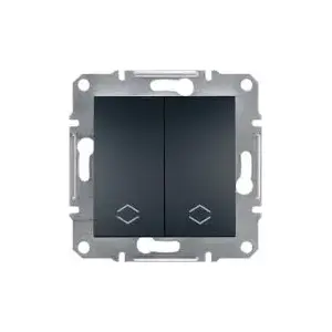 Double staircase switch Schneider Electric Asfora EPH0600371 screw terminals frameless anthracite