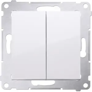 Double cross switch Kontakt-Simon DW7/2.01/X/11 white — electrical wall switch module