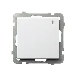 Wall switch Ospel ŁP-4R/m/00 — 4-gang white, 16 A, 250 V, IP20, 71×71×42 mm