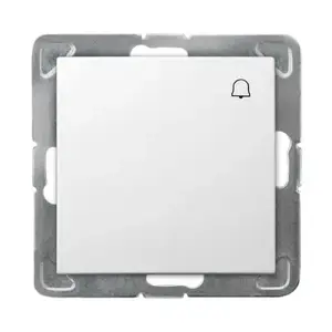Wall switch Ospel ŁP-6Y/m/00 White — 250 V AC, 10 A, IP20, 71×71×40 mm