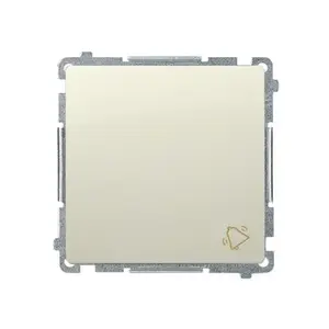 Pushbutton switch Kontakt-Simon BMD1.01/12 — plastic housing, IP20/IP44, 250 V AC, 10 A, 75×41 mm