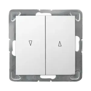 Wall switch Ospel ŁP-7Y/m/00 — white, IP20, 250V AC, 10A, 71×71×40 mm