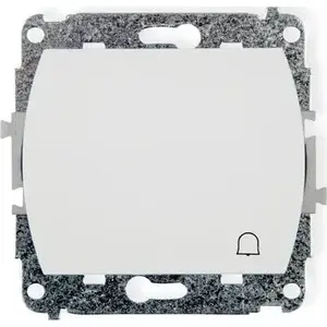 Push button doorbell switch Karlik WP-4 white — single-gang, surface mount