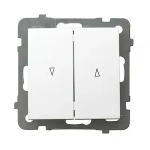 Wall-mounted smart switch Ospel ŁP-7G/m/00, white, IP20, 250 V AC, 10 A, 71×71×40 mm