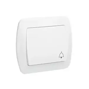 Pushbutton switch Kontakt-Simon AD1/11, white plastic, 250 V AC, 10 A, 90×37.5 mm
