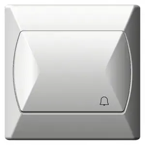 Electrical switch Ospel ŁP-6A/00 White, 250 V AC, 10 A, IP20, 82×82×36 mm