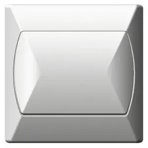 Electrical switch Ospel ŁP-1A/00 White — 250 V AC, 10 A, IP20, 82×82×36 mm