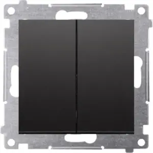 Double push-button module Kontakt-Simon Simon 54 DP2.01/49, 10AX 250V, quick-connect, matte black