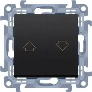 Roller shutter switch module Kontakt-Simon CZW1.01/49 10A 250V~ screw terminals matte black