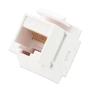 Keystone coupler Lindy CAT6, white — inline RJ45 female-to-female network connector