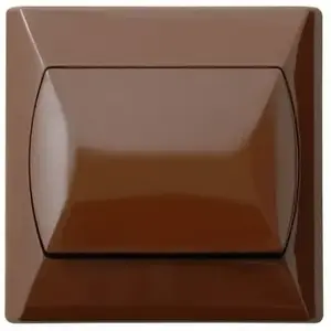 Electrical switch Ospel ŁP-4A/24 — single-pole 250 V AC, 10 A, brown, 82×82×36 mm