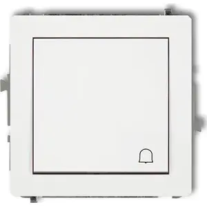 Button/doorbell module Karlik 25DWP-4 white matte — single-button wall switch