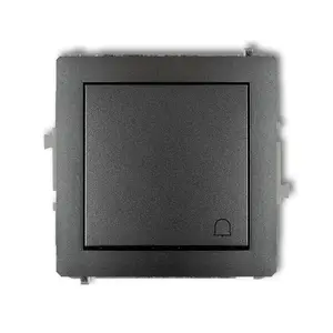 Кнопочный выключатель Karlik 11DWP-4, графит, 250 В AC, 10 A, IP20/IP44