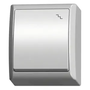 Wall switch Ospel ŁNH-3H/00, White, IP44, 250 V AC, 10 A, 60×48×70 mm
