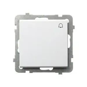 Wall switch Ospel ŁP-6R/m/00 — white, 250 V AC input, 10 A output, 71×71×42 mm