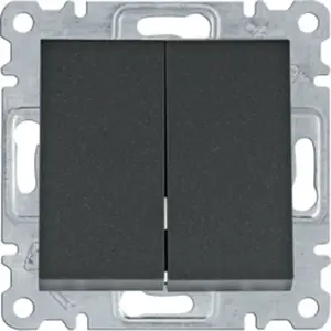 Switch Hager WL0043 black serial/candle switch for wall mounting, single-pole