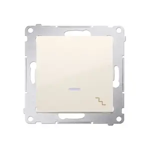 Electrical switch Kontakt‑Simon DW6L.01/41 — white plastic, IP20/IP44, 250 V AC, 10 A, 75×41 mm