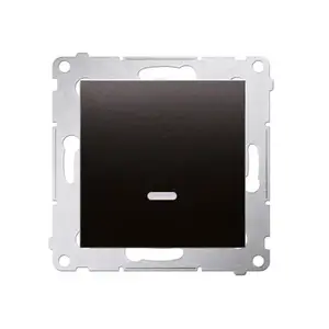 Electrical switch Kontakt‑Simon DW1L.01/48, plastic housing, anthracite, 250 V AC, 10 A, IP20/IP44, 75×41 mm